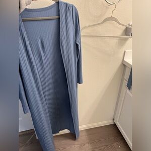 Ribbed cardigan and matching pants